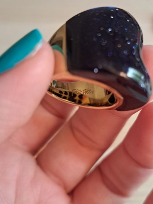 Folli Follie dark blue iridescent ring size 54 new