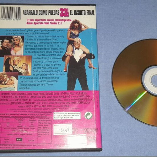 Naked Gun 33 1/3 DVD used, comedy with subtitles