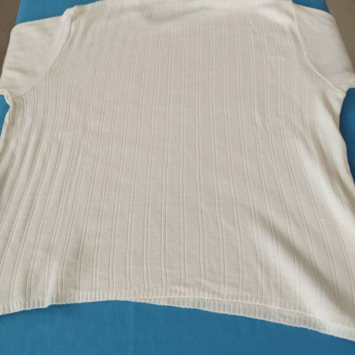 Classic white short sleeve knit top XL like new