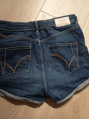 River Island women's denim shorts used, size W30 EU 38, dark blue