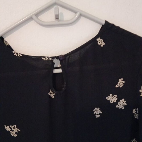 Black dress M/L transparent with lining, no brand, like new
