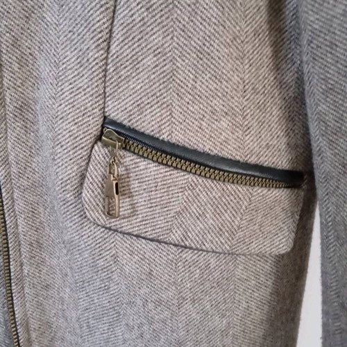 Jacket with zipper coat style like new, brown, size S