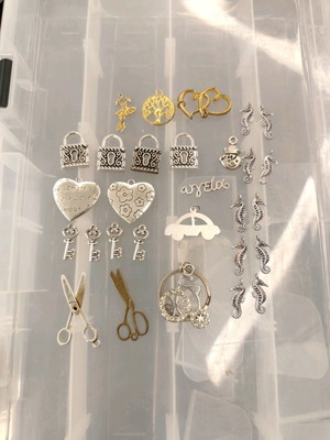 Metal craft charms like new