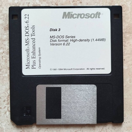 Microsoft MS-DOS 6.22 3.5" Floppy Disks like new, set of 4