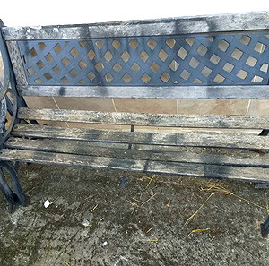 vidaXL Παγκάκι Κήπου 116 εκ. από Χυτοσίδηρο και Μασίφ Ξύλο Ελάτης τα -2-50ε