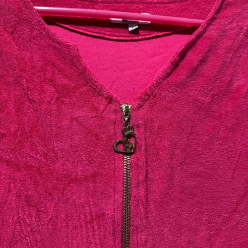 Amelie women's terry beach dress like new, fuchsia, size L