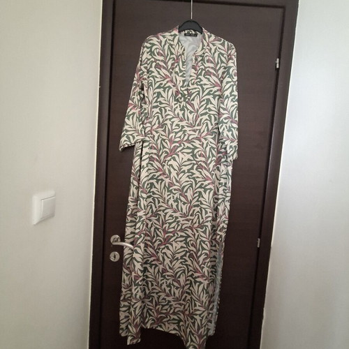 New Age caftan like new, medium-large, beige with green and pink details