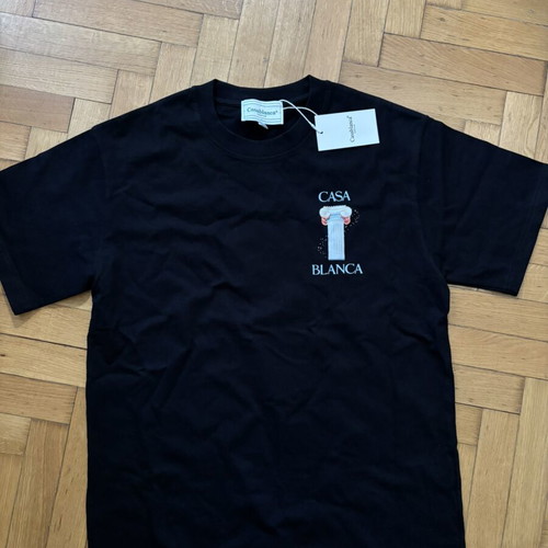 Casablanca Paris La Colonne black graphic T-shirt