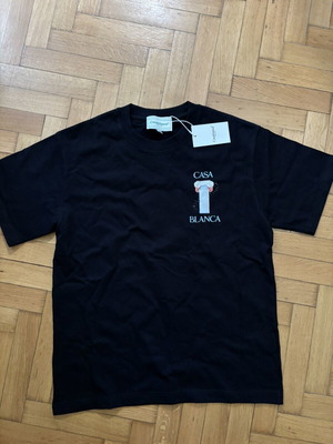Casablanca Paris La Colonne black graphic T-shirt