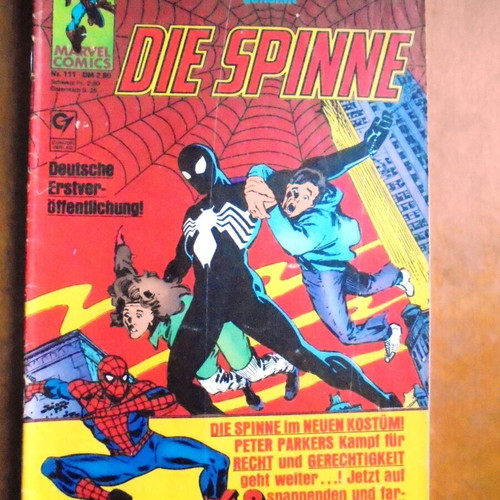 Spider-Man Die Spinne #111 German edition comic used, first black suit appearance