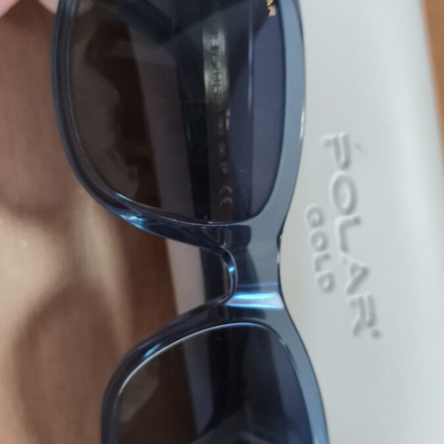 Polar Gold Sunglasses new, gray and blue transparent frame