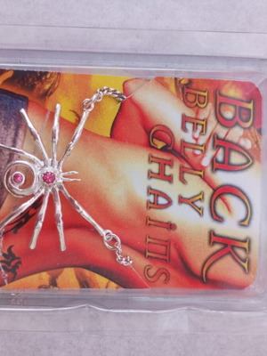 Belly Chain and Necklace Silver Plated with Spider Design, New