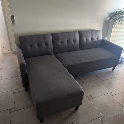 Tulsa 539 corner sofa, dark grey