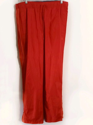 Adidas Κόκκινο Παντελόνι Με Πορτοκαλί Ρίγες Size L Μεταχειρισμένο