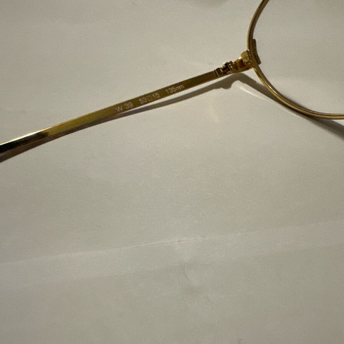 Vintage metal K&B 70392 eyeglasses new, gold frame with tortoiseshell details