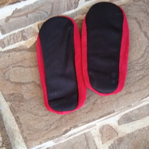 Slippers new, red, one size