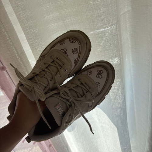 Guess sneakers size 39, beige and gold