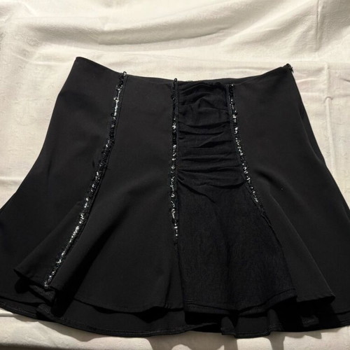 Mini skirt with sequins like new, black, size S