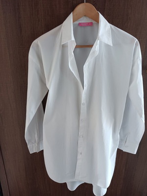 Pink Woman long women's shirt like new, white