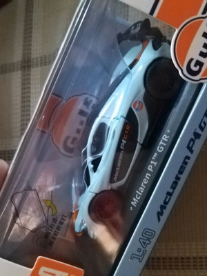 Mclaren Gulf P1 GTR κλίμακα 1:40, καινούργιο, κλειστό στη συσκευασία