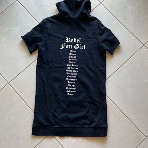 Women's long sporty dress with hood size S like new, black H&M