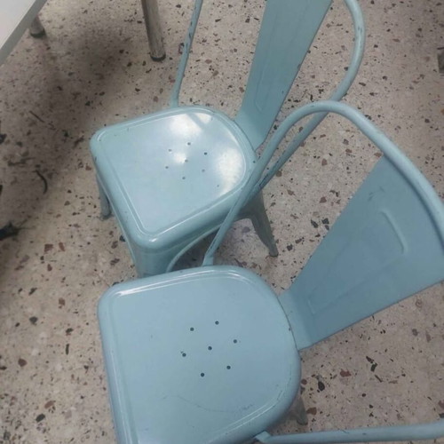 Metal chairs used, set of 2