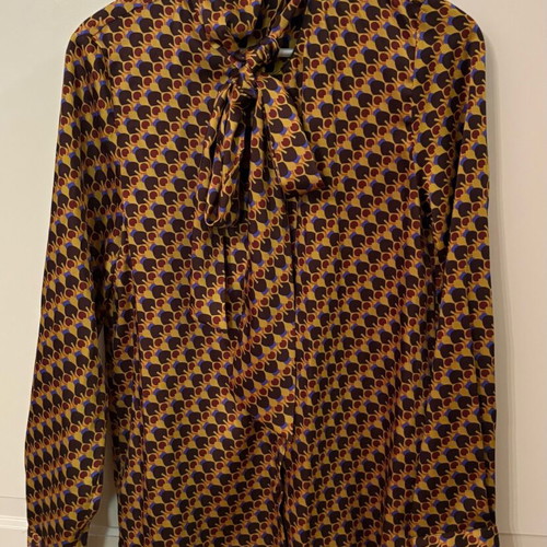 Zara printed set top and pant XS brown like new