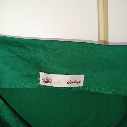 Emerald green satin cowl neck camisole top like new