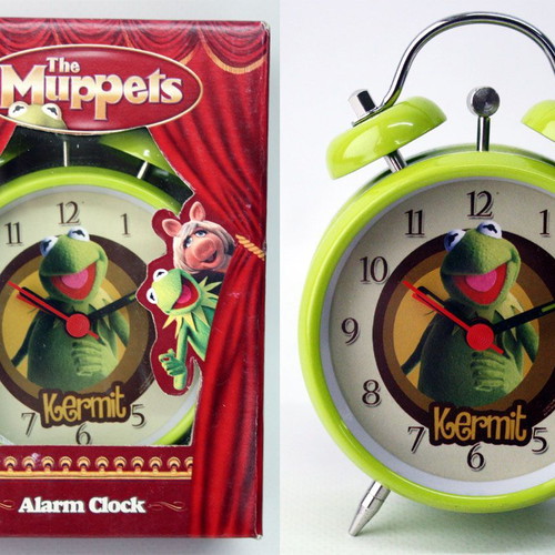 The Muppets Kermit The Frog Analog Table Clock Alarm New 2007