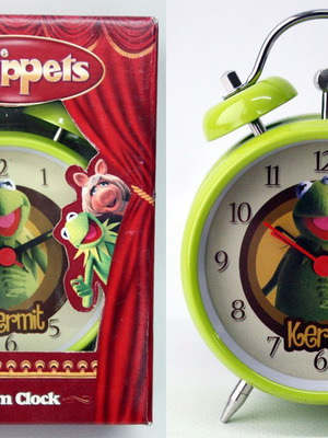 The Muppets Kermit The Frog Analog Table Clock Alarm New 2007