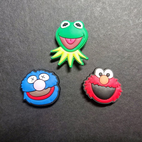 Sesame Street Elmo, Grover and Kermit Crocs Charms set brand new