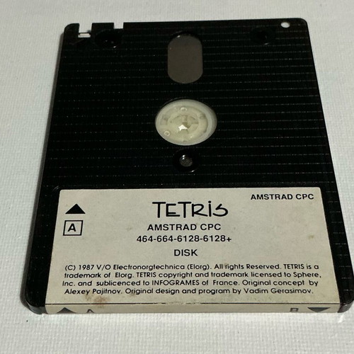 Amstrad CPC 6128 Tetris diskette used, rare