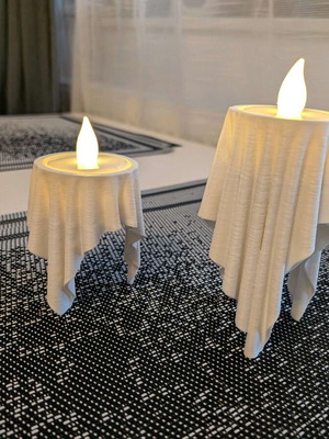 Ghost candles like new, set of 2