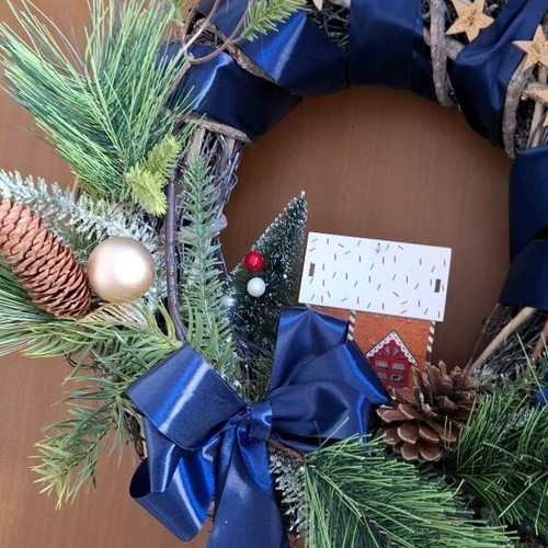 Handmade Christmas wreath new 50x75 cm