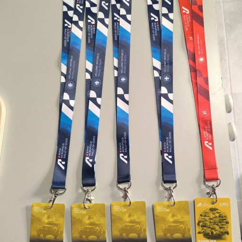 EKO Acropolis Rally WRC Supplier Lanyards and Accreditation Cards new