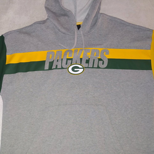Men's Nike Green Bay Packers sweatshirt used, size XXL, gray and green