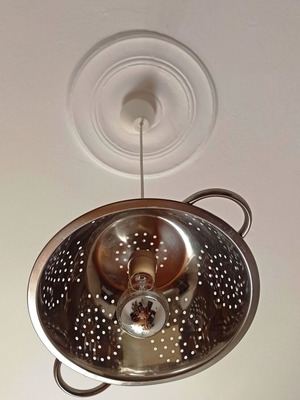 Vintage kitchen light like new, stainless steel