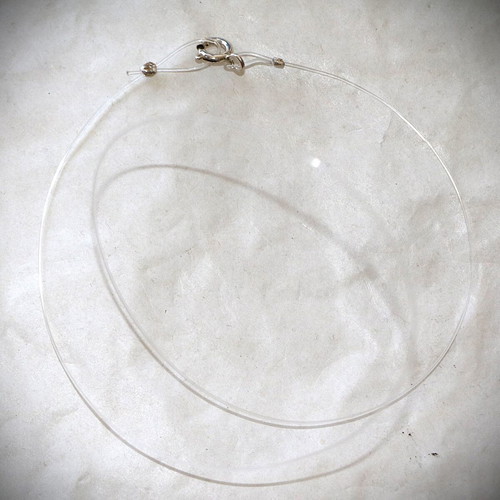 Invisible silicone necklace cord with Sterling silver 925 clasp new