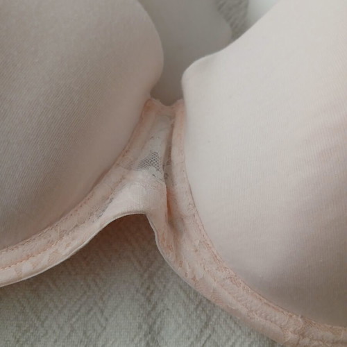 White bustier bra 85D with lace
