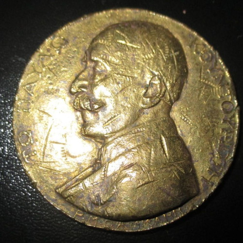 Admiral Kountouriotis Medal 1912 used, bronze