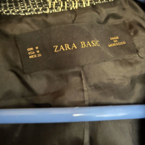 Zara checked jacket like new, black and white, size M