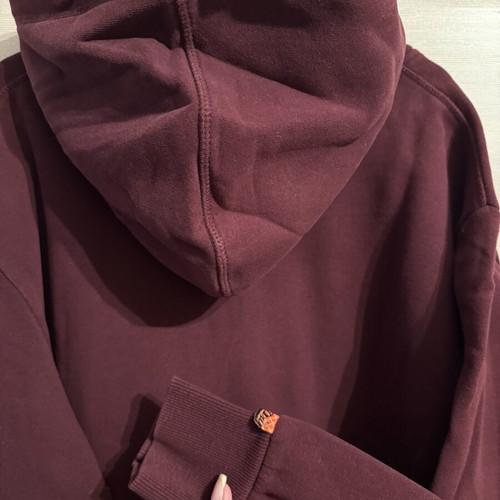 Superdry hoodie, burgundy, size large, fleece