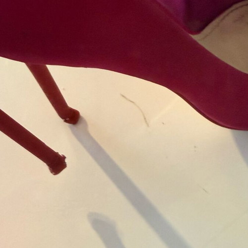 Zara fuchsia satin pumps used, size 38