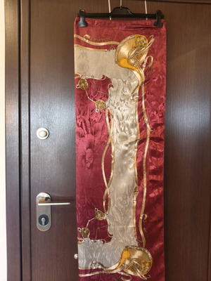 Винтидж XL Квадратен Шал като нов, Equestrian Style 117x117cm