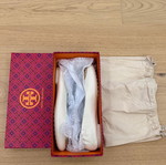 Tory Burch Claire leather ballet flats like new, size 36.5, ivory