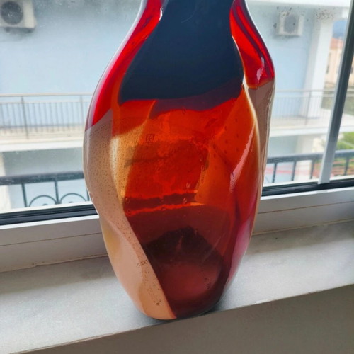 Mdina vase handmade from lava like new