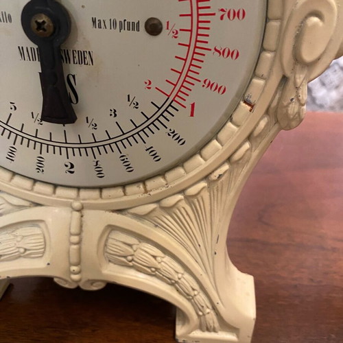 EKS 5 Kar Mechanical Kitchen Scale like new, vintage Art Nouveau style