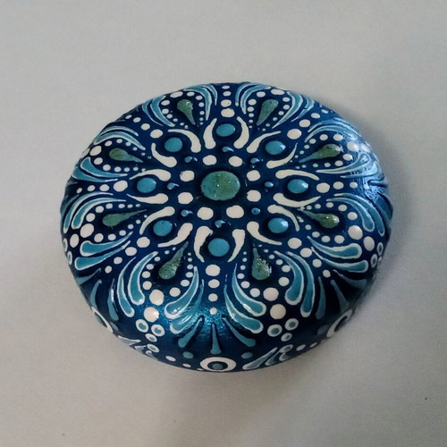 Handmade Mandala Stone new, decorative plaster with mandala design