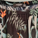 Mango dress small tropical print off-shoulder like new
