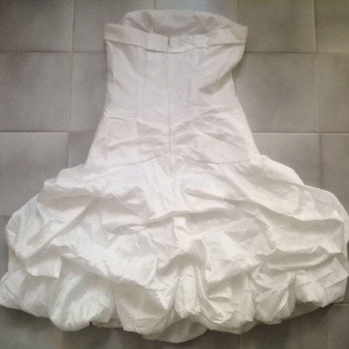 Short women's wedding dress with corset and balloon skirt, used, size S